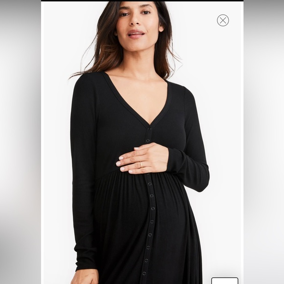 HATCH The Softest Rib Nursing Dress - Picture 3 of 8